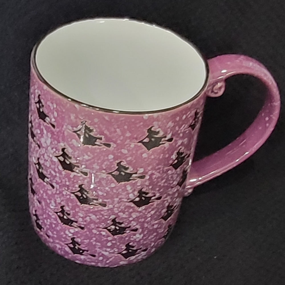 Purple Flying Witch Mug